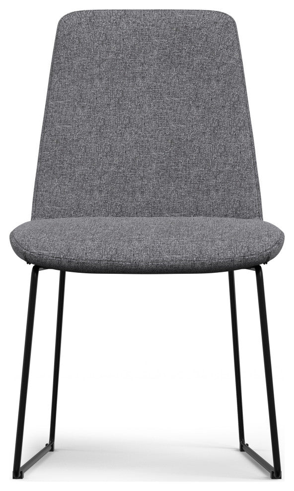Corina Dining Chair (Set of 2) in Grey Linen Look Fabric