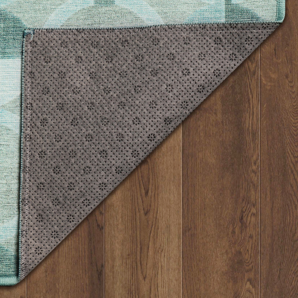 My Magic Carpet Washable Rug Dula Light Sage Green, 2.5' X 7'