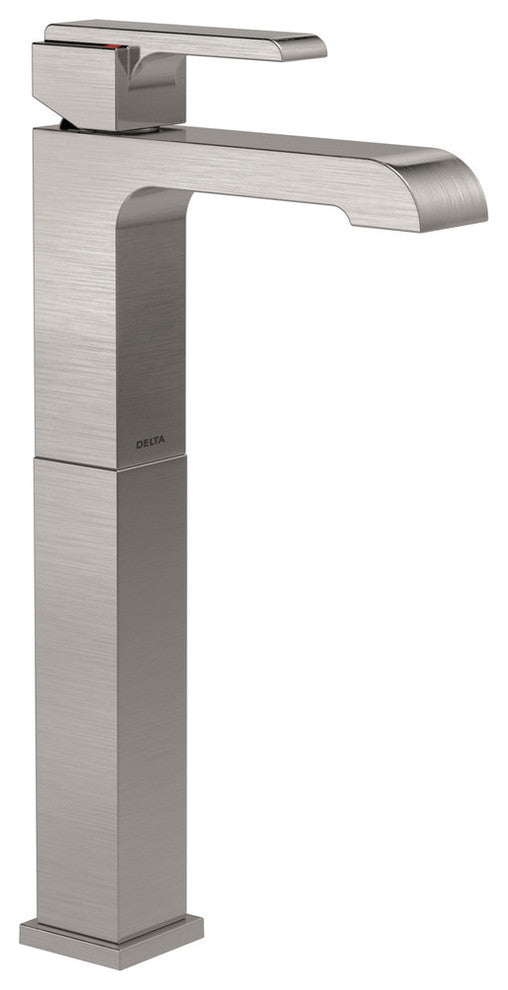 Delta Ara Single Handle Vessel Bathroom Faucet, Stainless, 767LF-SS