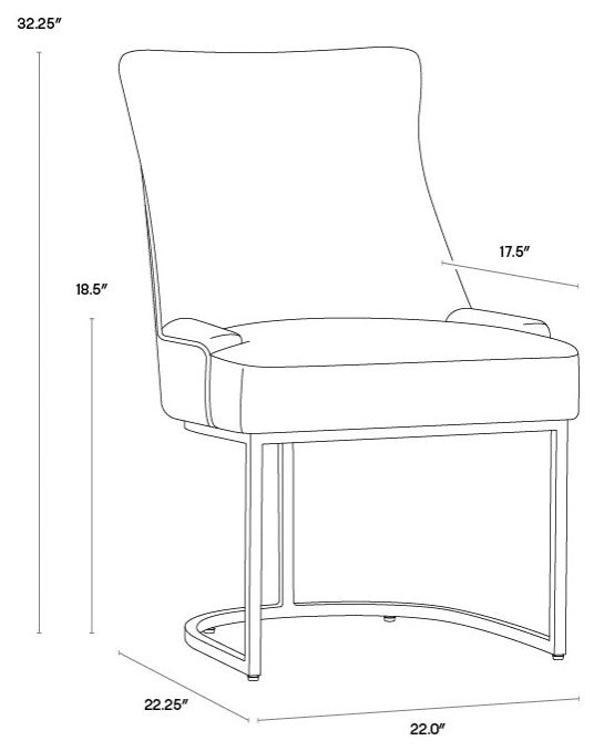 Florence Dining Chair, Piccolo Pebble, Set of 2