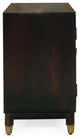 Graniss Boho Handmade Mango Wood 3 Door Sideboard, Walnut and Natural