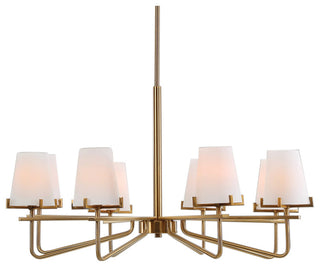 Uttermost Lassen 8 Light Brass Chandelier
