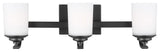 Kemal 3-Light Wall / Bath, Midnight Black