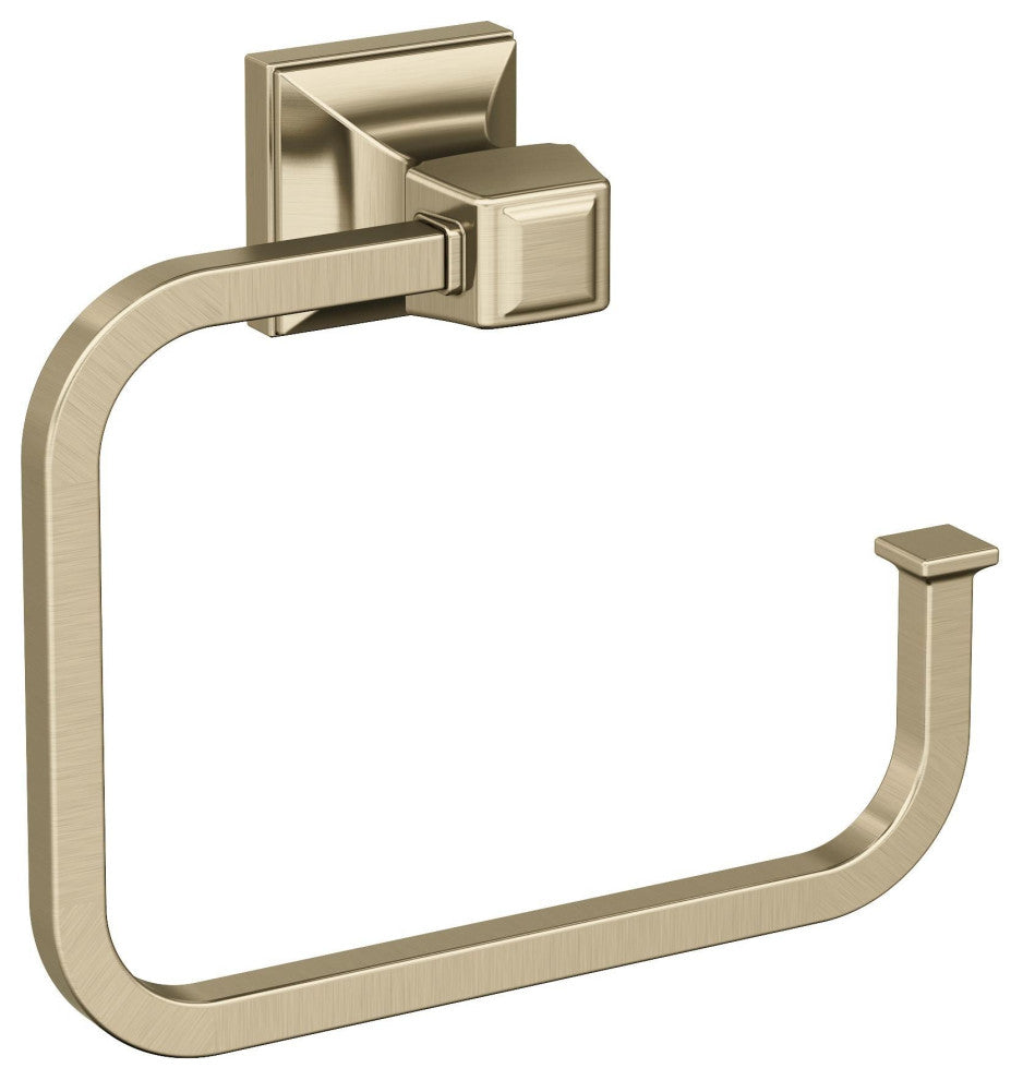 Amerock Mulholland Traditional Towel Ring, Golden Champagne