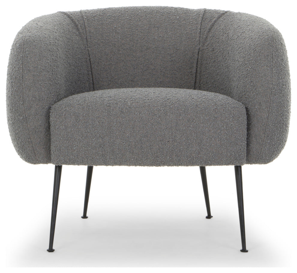 Sepli Accent Chair, Charcoal Boucle