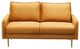 Kingway Furniture Aurora Velvet Living Room Loveseat, Ginger