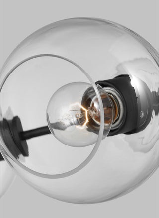 Codyn Five Light Medium Chandelier, Midnight Black