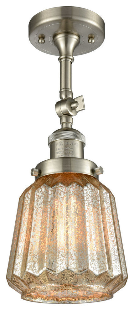 Innovations Lighting 201F-Sn-G146-Led 1 Light Dimmable Led Semi-Flush Mount
