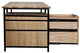 NOIR Furniture - Nabucco Desk, Bleached Walnut and Metal - GDES164BW