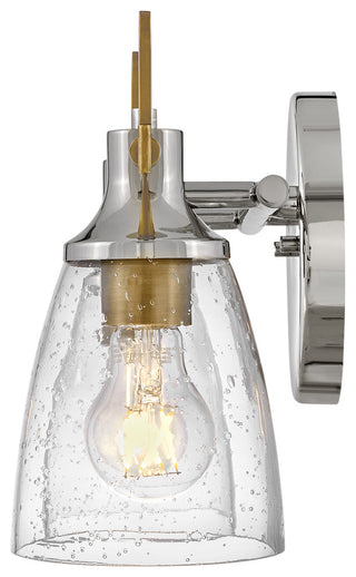 Hinkley Easton 14.5" Two Light Bath Vanity, Polished Nickel + Heritage Brass