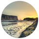 Dyrholaey View Unto Reynisfjara, Seashore Large Disc Metal Artwork, 36"