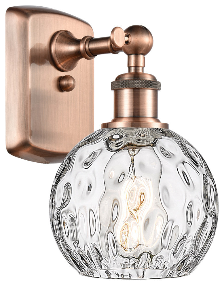 Innovations 516-1W-AC-G1215-6 1-Light Sconce, Antique Copper