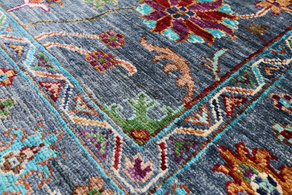 5' 1" X 6' 9" Handmade Persian Tabriz Wool Rug - Q12214