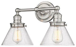 2 Light 18.375" Brushed Nickel Vanity Light