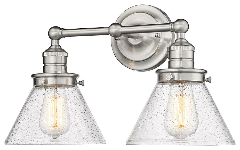 2 Light 18.375" Brushed Nickel Vanity Light