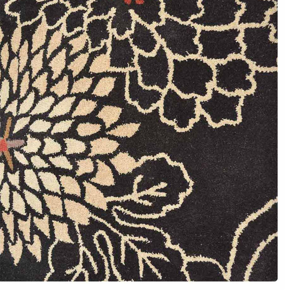 HAND TUFTED WOOL ECO-FRIENDLY AREA RUGS - Rectangle,Black,Oriental