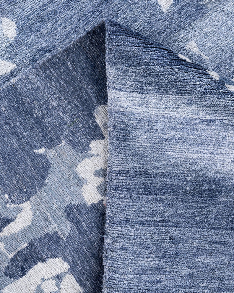 Modern One-of-a-Kind Hand-Knotted Area Rug Gray, 9' 2" x 12' 2"