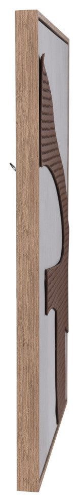 Abstract Leather I Mixed Media Die Cut Leather On Canvas Wall Art