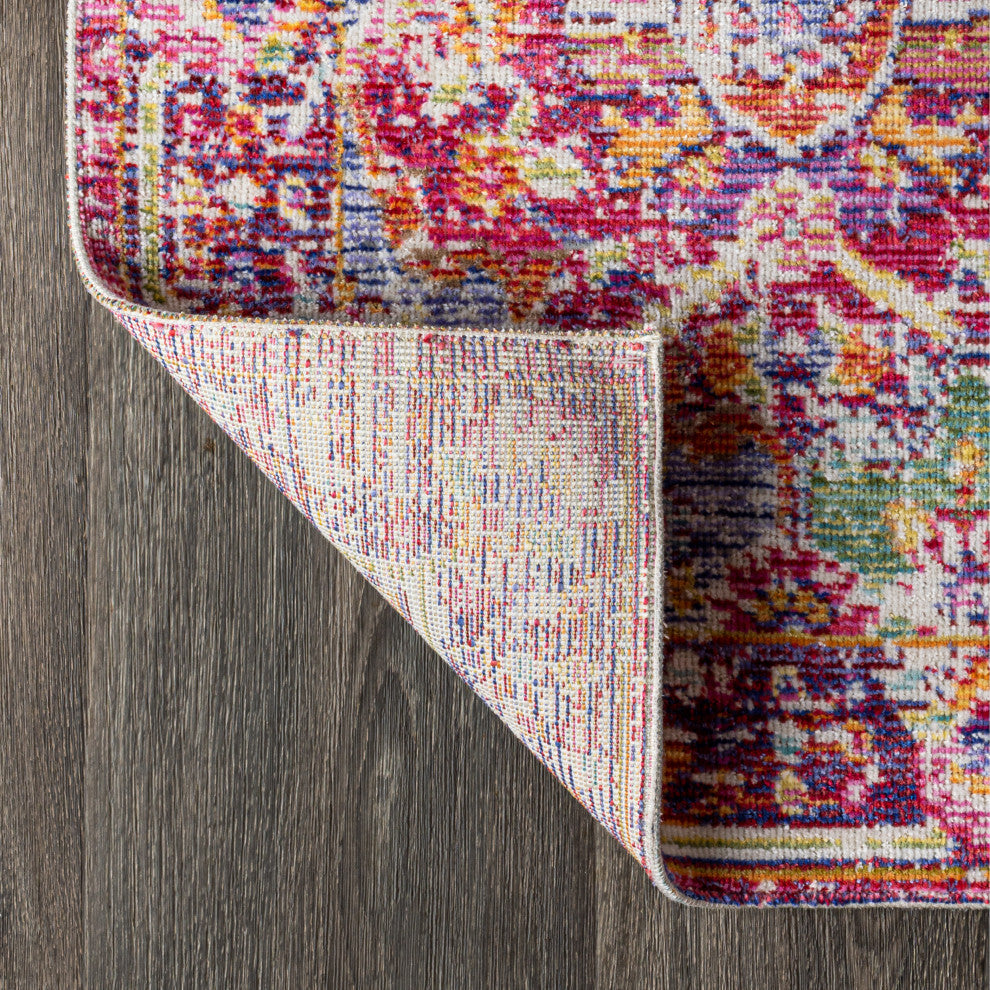 Flori Bohemian Medallion Area Rug, 2x8