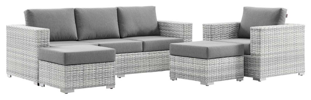 Convene 4-Piece Outdoor Patio Set - Light Gray Gray