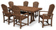 POLYWOOD 7 Piece  Palm Coast Dining Set, Teak