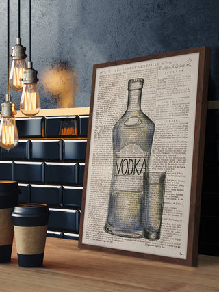 "Ice Vodka" Framed Painting Print, 12"x18"