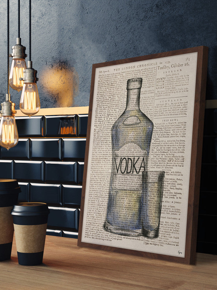"Ice Vodka" Framed Painting Print, 12"x18"