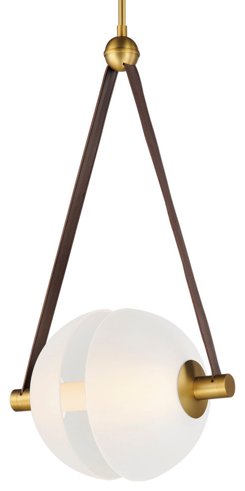 ET2 E24088-90 Dispatch 12"W LED Pendant - Natural Aged Brass