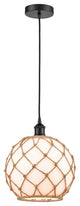 Innovations 616-1P-BK-G121-10RB-LED 1-Light Mini Pendant, Matte Black
