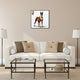 "The Boxer" Printed Dog Wall Art With Black Anodized Aluminum Frame
