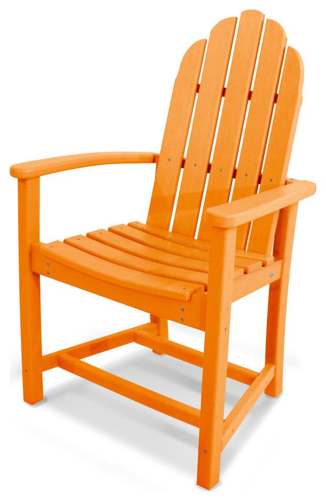 POLYWOOD Classic Adirondack Dining Chair, Tangerine