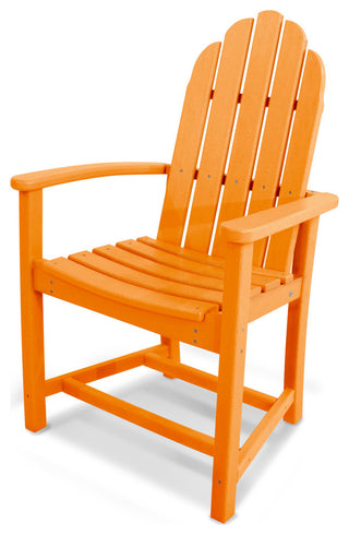 POLYWOOD Classic Adirondack Dining Chair, Tangerine