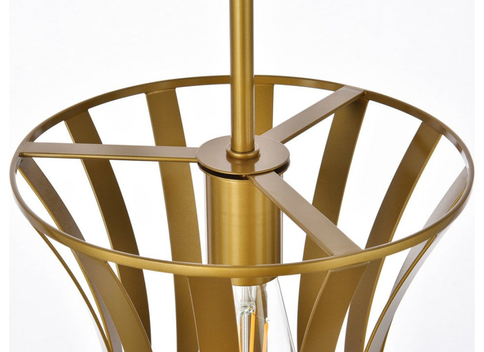 Leah 1-Light Pendant, Brass