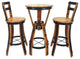 Wine Barrel Hourglass Pub Set, Full Back Stools