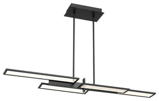 1 Light Contemporary Large Chandeliers, Matte Black