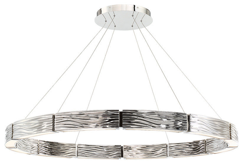 Modern Forms Zelda 48" LED Chandelier in Polished Nickel