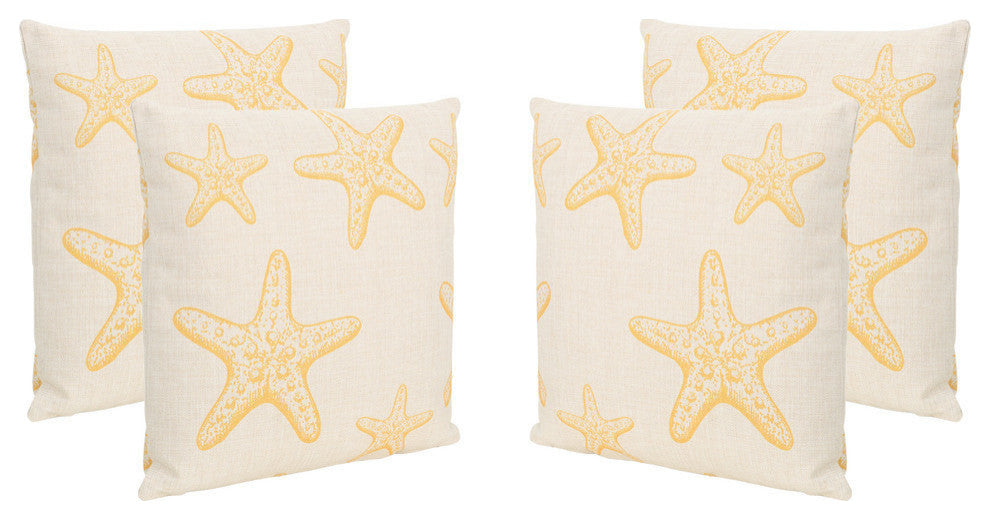 GDF Studio Zona Outdoor 18" Water Resistant Square Pillows, Set of 4