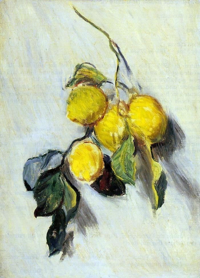 Claude Oscar Monet Branch of Lemons, 18"x27" Wall Decal