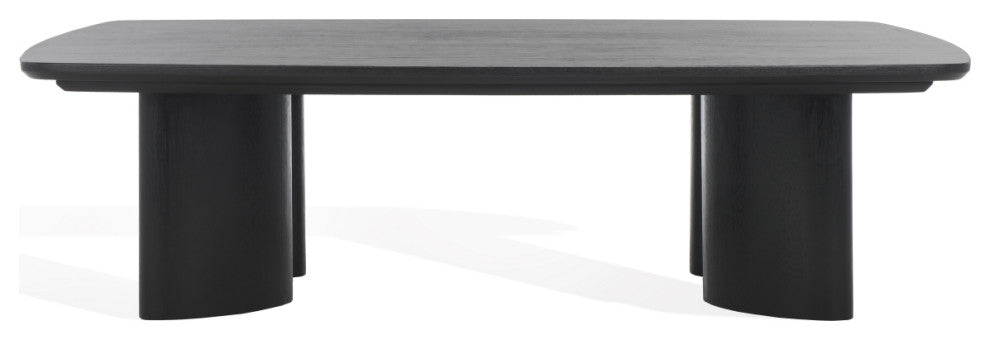 Safavieh Couture Barnard Rectangle Wood Coffee, Black