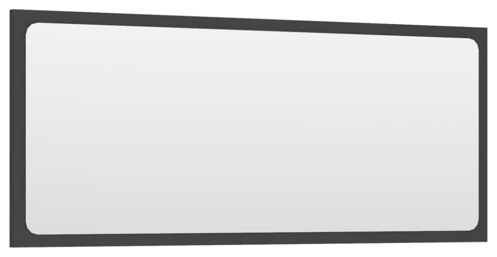 vidaXL Mirror Vanity Mirror Wall Mounted Bath Mirror Gray Engineered Wood