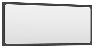 vidaXL Mirror Vanity Mirror Wall Mounted Bath Mirror Gray Engineered Wood