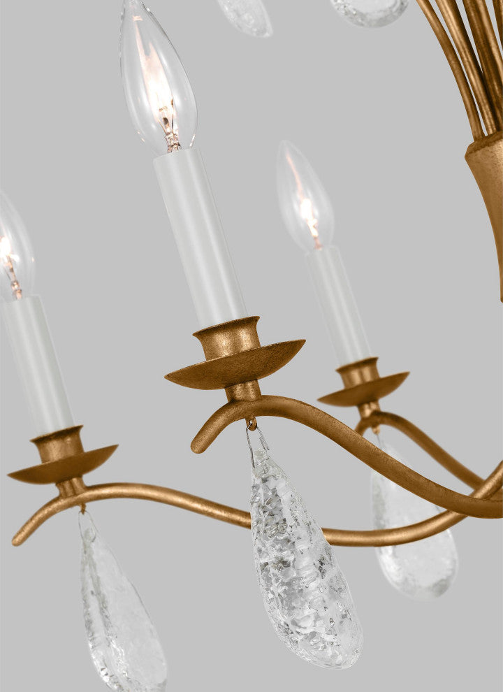 Shannon Medium Chandelier, Antique Gild
