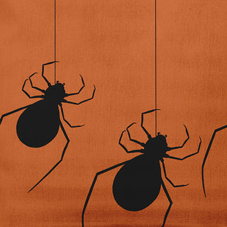 26"x26" Hanging Spiders Decorative Throw Pillow, Dusty Orange