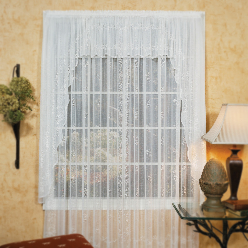Sheer Divine 80x63 Swag Pair, White