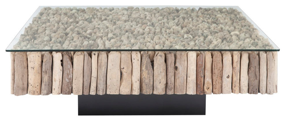 Manhattan Coffee Table, Square, with Glass