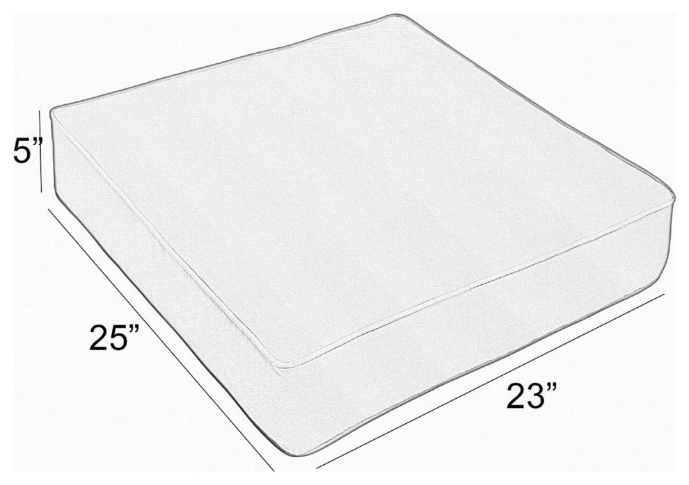 Sorra Home Gardenia Seaglass Corded Deep Seating Cushion 25"x23"x5"