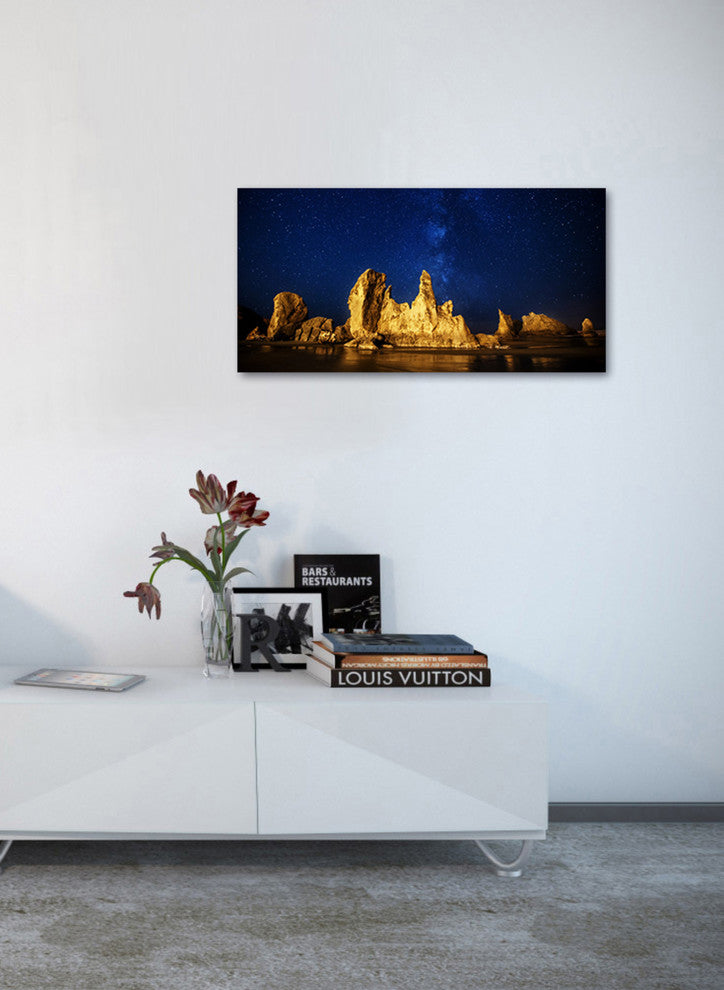 Epic Graffiti "Oregon Nights" by Darren White, Giclee Canvas Wall Art, 20"x40"
