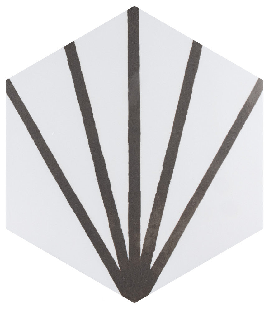 Horizon Dawn Hex Nero Porcelain Floor and Wall Tile