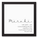 Meraki 12x12 Black Framed Canvas