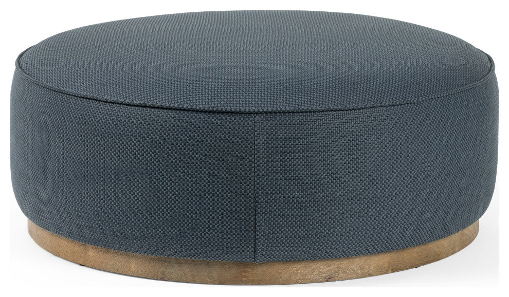 Sinclair Large Round Ottoman-Cobalt